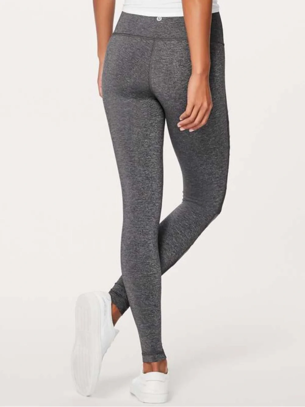 Lululemon Wunder Under Pant Hi-Rise Special Edition Tech Mesh 28 Heathered Black